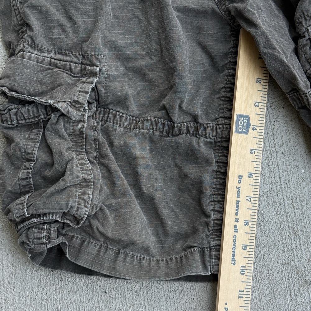 American Eagle Outfitters Cargo Shorts Men's 32 Gray Military Distressed - Picture 10 of 10